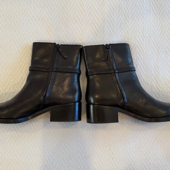 Tory Burch Black and Gold Ankle Booth - Picture 3 of 6